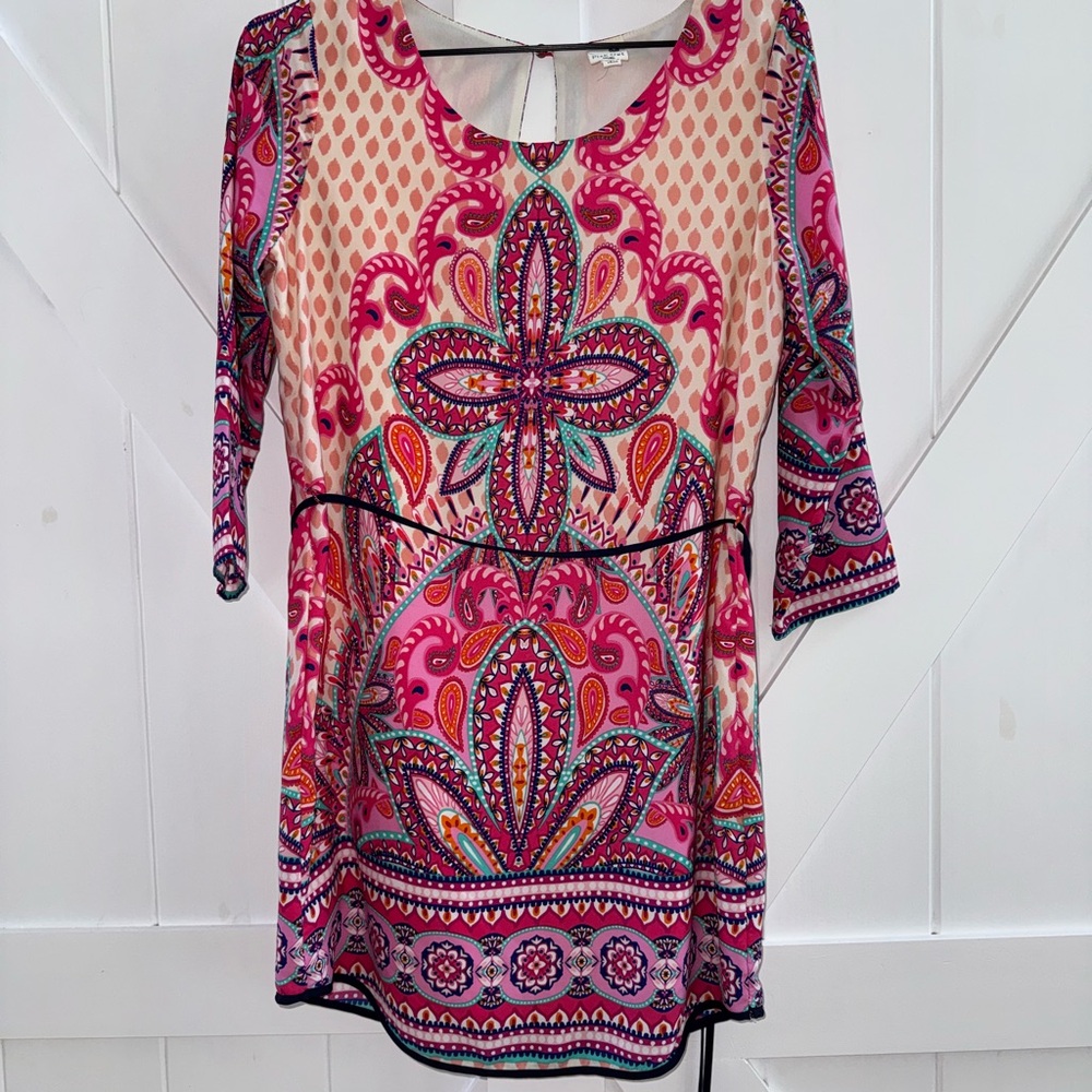 Pink Owl Boutique Paisley Belted Dress